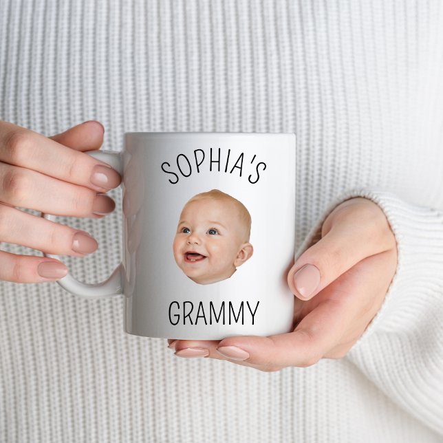 Custom Baby Face Photo Mom Dad Grandma Grandma Mug (Creator Uploaded)