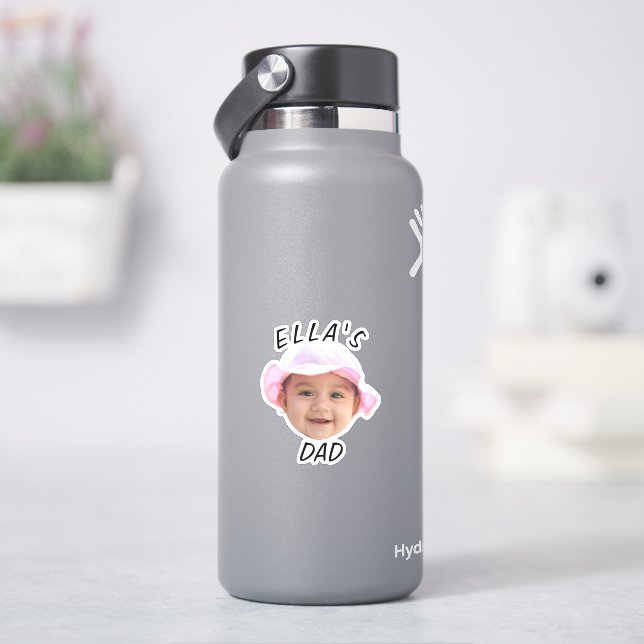 Custom Baby Face Photo New Dad (HydroFlask)