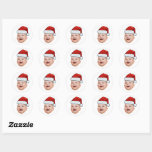 Custom Baby Face Photo Santa Hat Christmas Classic Round Sticker<br><div class="desc">Custom Baby Face Photo Santa Hat Christmas Classic Round Sticker</div>