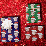 Custom Baby Face Photo Santa Hat Christmas Wrapping Paper Sheet<br><div class="desc">Funny Custom baby Face Photo Santa Hat Christmas, Replace the face of this baby with your favourite photo (make sure to crop as much to the face as possible and use an app to remove the background) and personalize this funny Christmas Holiday Wrapping Paper with your kid, husband, or boyfriend...</div>