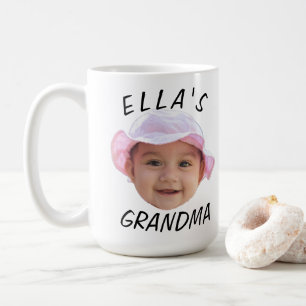 Custom Baby Face Photo Text Grandma Coffee Mug