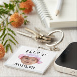 Custom Baby Face Photo Text Grandpa Keychain<br><div class="desc">Custom Baby Face Photo Text Grandpa, Replace the face with your favourite photo (make sure to crop as much to the face as possible and use an app to remove the background) and personalize this funny face gift with your kid, husband, or boyfriend on it! Also a fun and unique...</div>