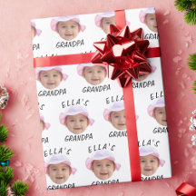 Custom Baby Face Photo Text Grandpa