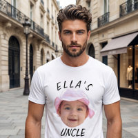 Custom Baby Face Photo Text New Uncle
