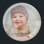 Custom Baby Family Photo Paper Plate<br><div class="desc">Custom photo paper plates.</div>