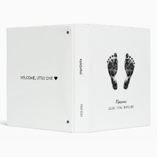 Custom Baby Footprint First Year Photo Binder