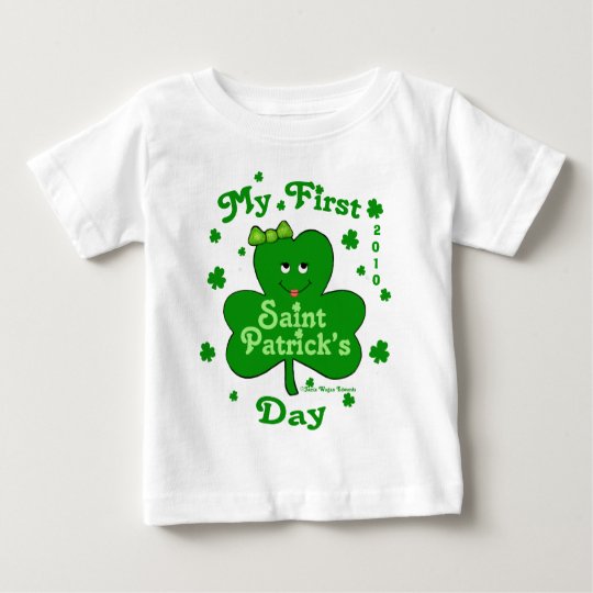 Custom Baby Girl's First St. Patrick's Day Baby T-Shirt