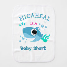 Custom Baby Name Blue Shark Baby