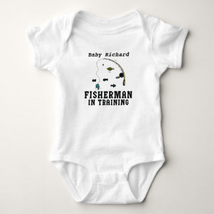 Custom Baby Name Fisherman in Training Bodysuit