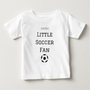 Custom Baby Name Little Soccer Fan T-Shirt