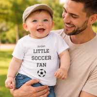 Custom Baby Name Little Soccer Fan