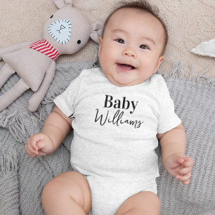 Custom Baby Name Unique Typography Bodysuit