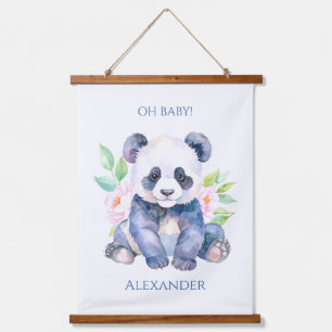 Custom Baby Panda  Hanging Tapestry