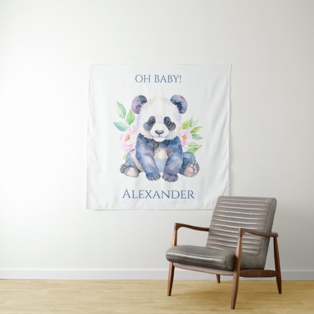 Custom Baby Panda  Tapestry (In Situ)
