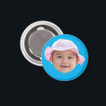 Custom Baby Photo, Baby Photo Face Blue Magnet<br><div class="desc">Custom Baby Photo,  Baby Photo Face Blue</div>
