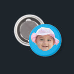 Custom Baby Photo, Baby Photo Face Blue Magnet<br><div class="desc">Custom Baby Photo,  Baby Photo Face Blue</div>