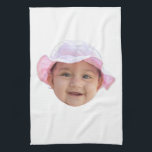 Custom Baby Photo, Baby Photo Face Kitchen Towel<br><div class="desc">Custom Baby Photo Face</div>