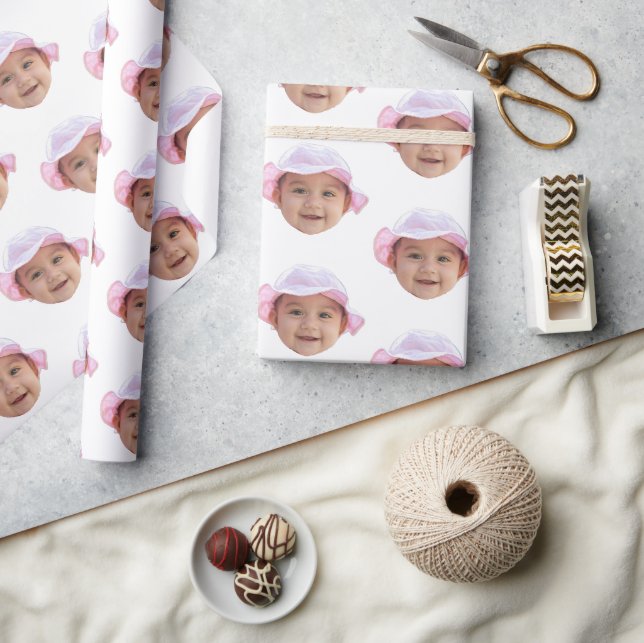 Custom Baby Photo, Baby Photo Face Wrapping Paper (Crafts)