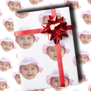 Custom Baby Photo, Baby Photo Face Wrapping Paper