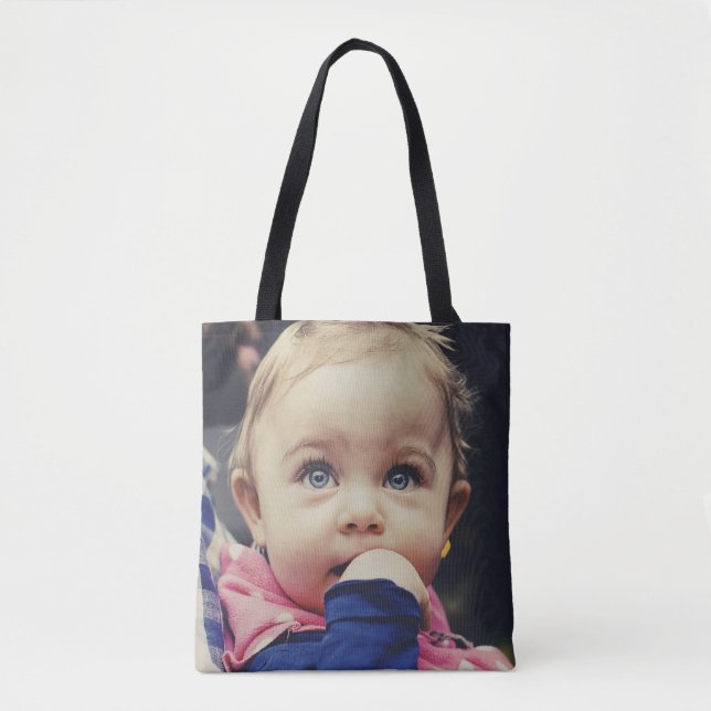 Custom Baby Photo Double Sided Tote (Front)