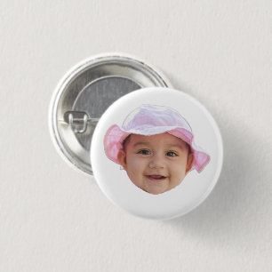 Custom Baby Photo Face 1 Inch Round Button