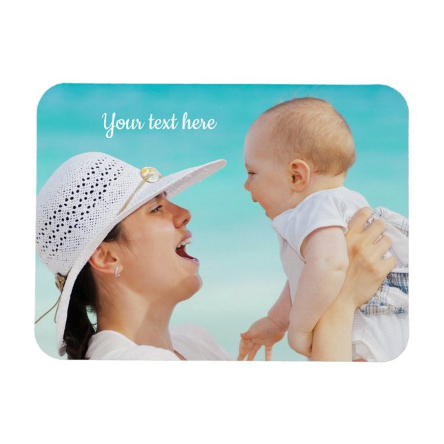 Custom Baby Photo Magnet (Horizontal)