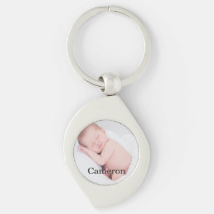 Custom Baby photo name locket personalized Keychain