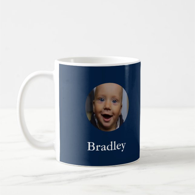 Custom baby photo personalized coffee mug (Left)