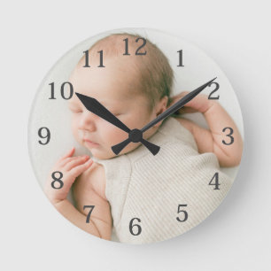 Custom Baby Photo Round Clock