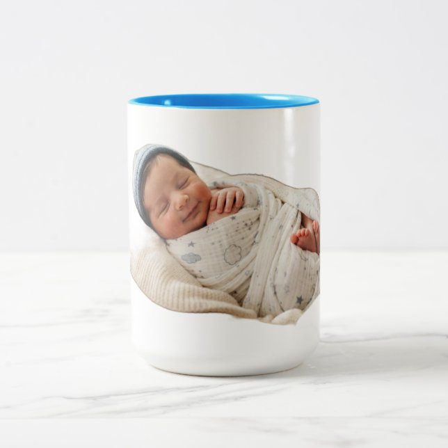 Custom Baby Photo Two-Tone Mug (Center)