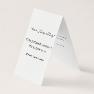 Custom Baby Reveal Card