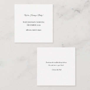 Custom Baby Reveal Card