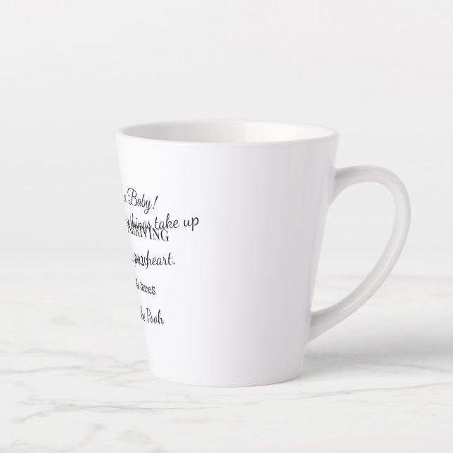 Custom Baby Reveal Card Latte Mug (Right)