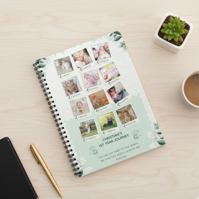 Custom Baby’s 1st Year Journey Photo Collage Notebook (Creator Uploaded)