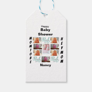 Custom Baby Shower 11 Photo Collage  Gift Tags