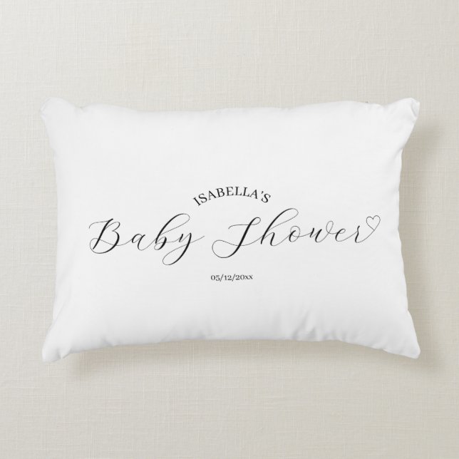 Custom Baby Shower Keepsake  Accent Pillow (Front)