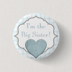 Custom Baby Shower Party I'm the Big Sister Button