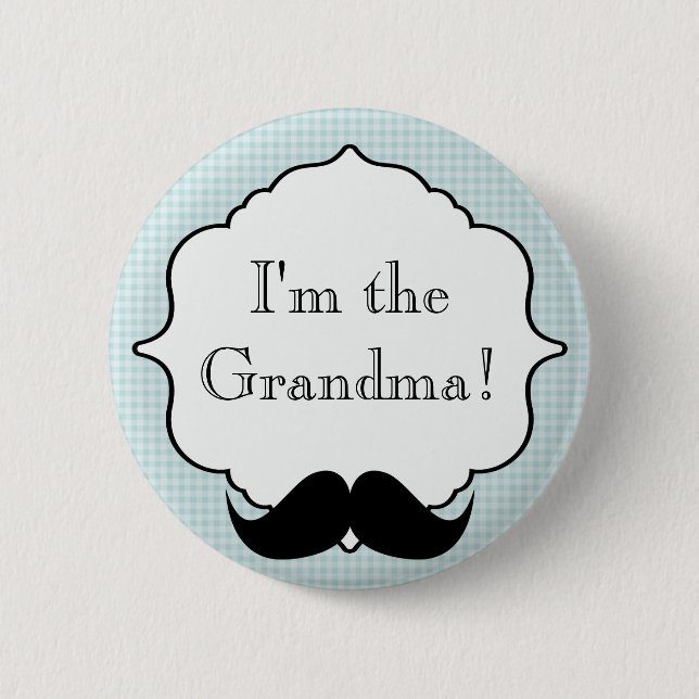 Custom Baby Shower Party I'm the Grandma Button (Front)