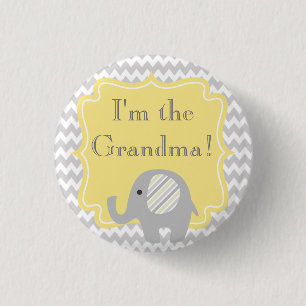Custom Baby Shower Party I'm the Grandma Button