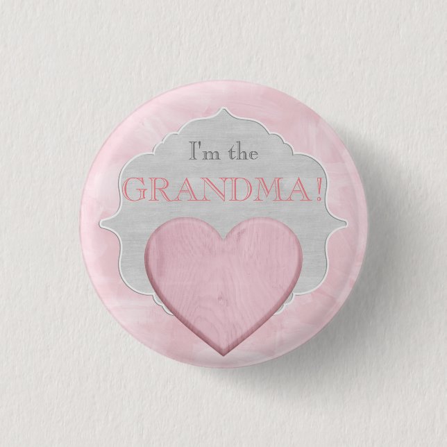 Custom Baby Shower Party I'm the Grandma Button (Front)