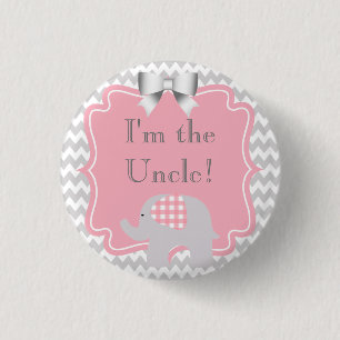 Custom Baby Shower Party I'm the Uncle Button
