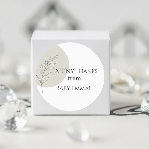 Custom Baby Shower Stickers - Modern Simple Design
