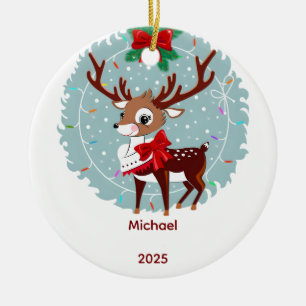 Custom Babys First Christmas Bauble, Baby 2025 Ceramic Ornament