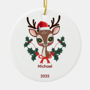 Custom Babys First Christmas Bauble, Baby 2025 Ceramic Ornament