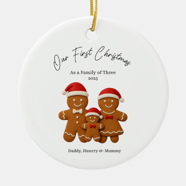 Custom Baby's First Christmas Baubles,Custom Keeps Ceramic Ornament (Front)