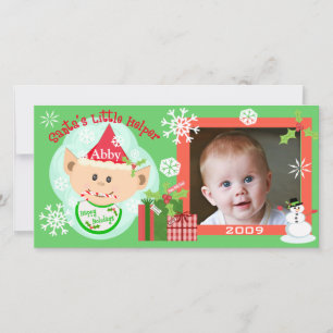 Custom Baby's First Christmas Photo Card