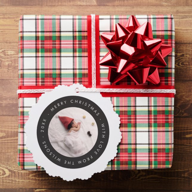 Custom Baby's First Christmas Photo Card Ornament (Insitu (Gift))