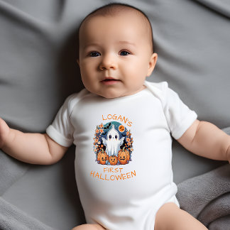 Custom Baby's First Halloween Cute Personalized Baby Bodysuit