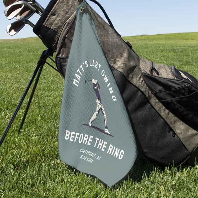 Custom Bachelor Party Favour Golf Trip Groomsmen  Golf Towel (Creator Uploaded)