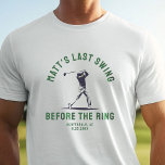 Custom Bachelor Party Favour Golf Trip Groomsmen Tri-Blend Shirt<br><div class="desc">Wear your bachelor party style with this "Last Swing Before the Ring" custom T-shirt! A fun and modern design,  perfect for golf trips,  wedding celebrations,  and groomsmen gifts!</div>